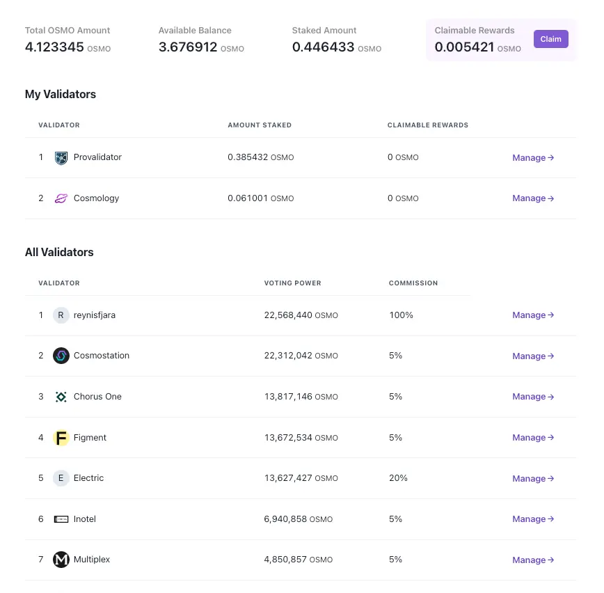 Stake Tokens