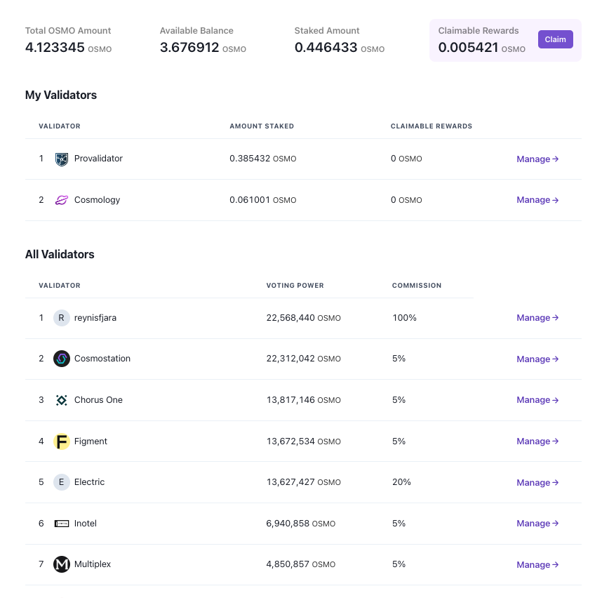 Stake Tokens